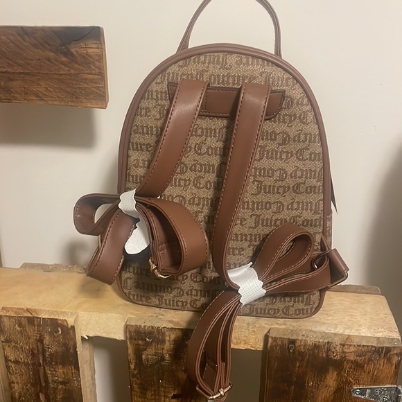 Juicy Couture Backpack Brown Tan zip chestnut chino paparazzi bag New Sz Medium main image 5
